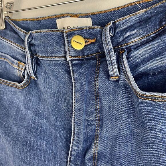 FRAME Le Sylvie straight-leg high-rise stretch-denim jeans - Picture 10 of 11